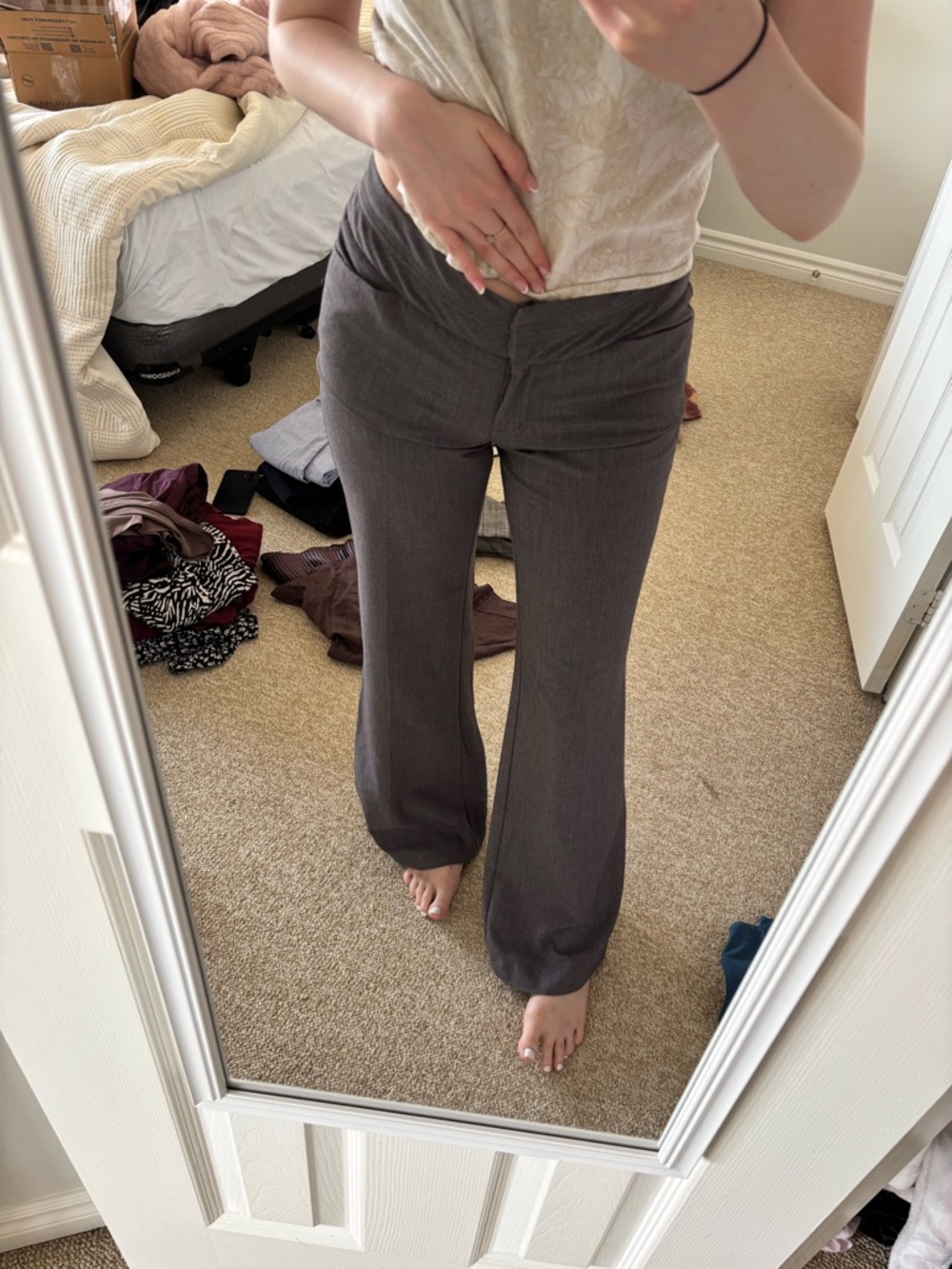 George Gray Tailored Dress Pants with Subtle Texture
